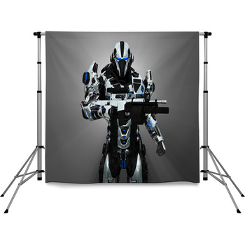 Advanced Robot Usper Soldier  Pole Pocket Backdrop