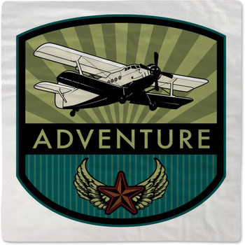 Adventure Label Vector Illustration Baby Blanket