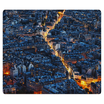Aerial Night View Of Paris Bath Mat