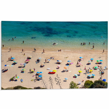 Aerial View From A Tropical Beach With Colorful  Area Rug