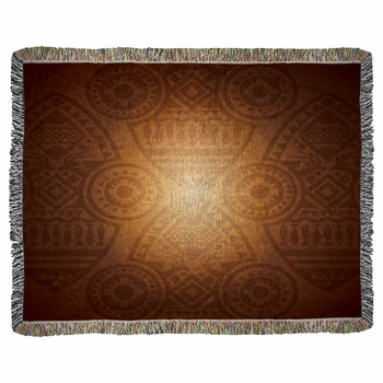 African Background Design Template Woven Throw Blanket