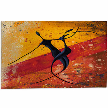 African Couple Dance On The Floor Digital Area Rug