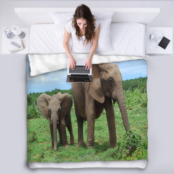 elephant fleece blanket
