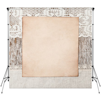 Aged Paper And Linen Fabric On The  Custom Size Backdrop