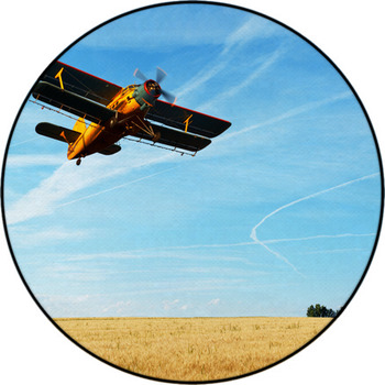 Agricultural Landscape Round Rug