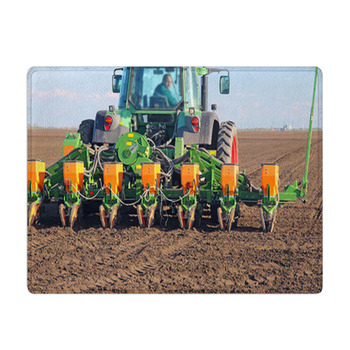 Agricultural Tractor Sowing And Cultivating Bath Mat