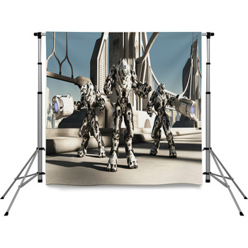 Alien Battle Droids Pole Pocket Backdrop