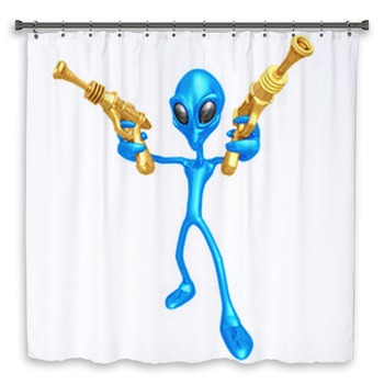 Alien Shower Curtains Mats Towels Personalize