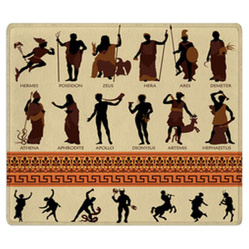 All 12 Greek Gods And Ancient Mythology Bath Mat