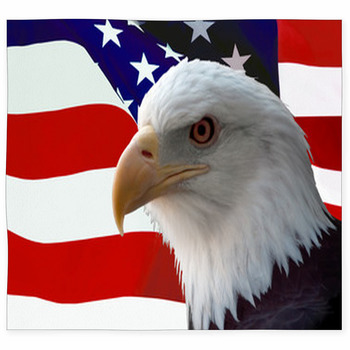 American Bald Eagle On Flag Custom Size Floor Mat