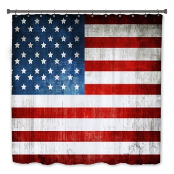 American Flag Bath Decor
