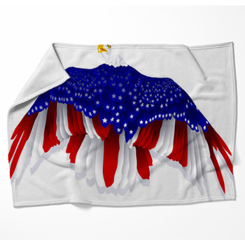 American Flag Eagle Woven Throw Blanket