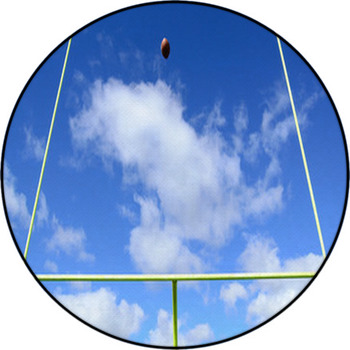 American Football And Goal Posts Round Rug