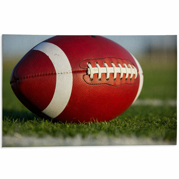 American Football Close Up Area Rug