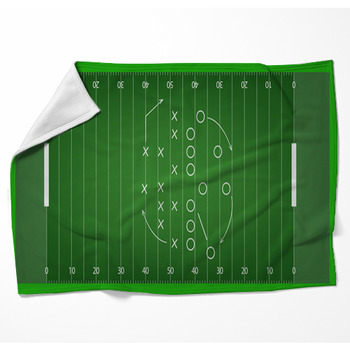 American Football Field Background Woven Throw Blanket