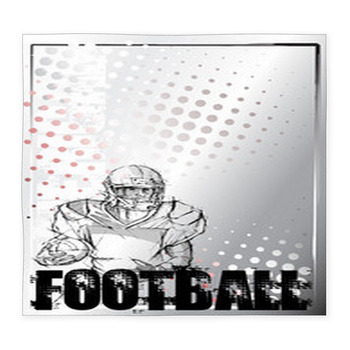 American Football Pencil Poster Custom Size Floor Mat