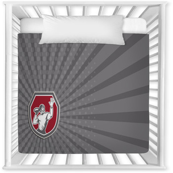 American Football Quarterback Throw  Baby Crib Comforter