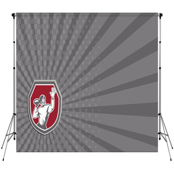 American Football Quarterback Throw Fleece Backdrop