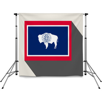 American State Of Wyoming Flag Pole Pocket Backdrop
