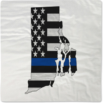 American Thin Blue Line Flag On Map Of Baby Blanket