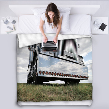 American Truck Fleece Blanket