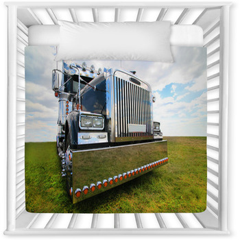 American Truck In Field Baby Crib Comforter