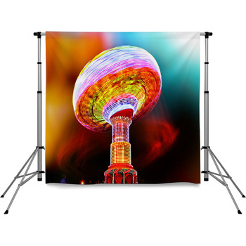 Amusement Park Custom Backdrops Available In Very Large Custom Sizes