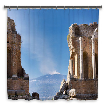 Ancient Greek Roman Theater Custom Size Shower Curtain