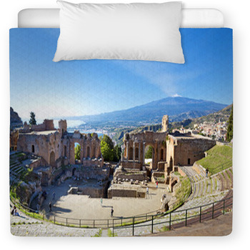Ancient Greek Roman Theater In Taormina -  Toddler Duvet