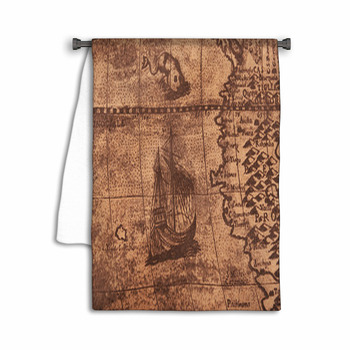Ancient Map Background Towel