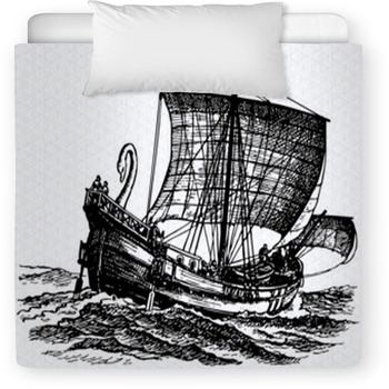 Ancient Sailboat At Sea Toddler Comforter