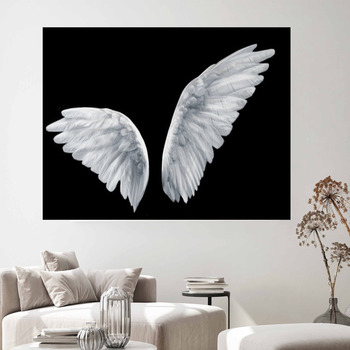 GOTHIC PRAYER WITH WING BORDERS POSTER  PRINT VINYL WALL STICKER VARIOUS SIZES 