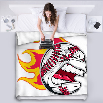 Angry Baseball Fleece Blanket