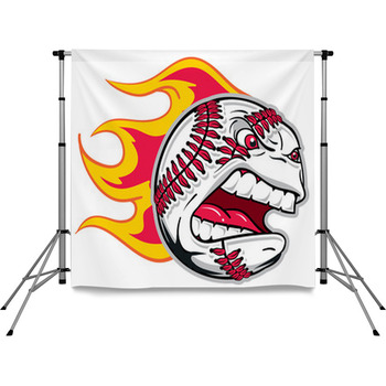 Angry Baseball Pole Pocket Backdrop