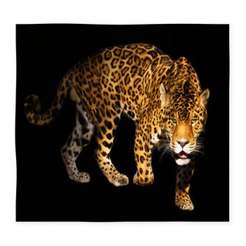 Angry Wild Panther On Black Custom Size Floor Mat