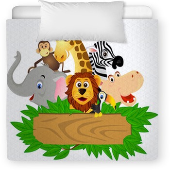 Animal Cartoon Toddler Comforter