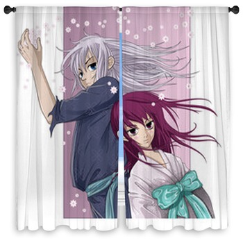 Anime Drapes Window Treatments Black Out Custom Sizes