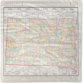 Antique Vintage Color Map Of South Dakota Baby Blanket