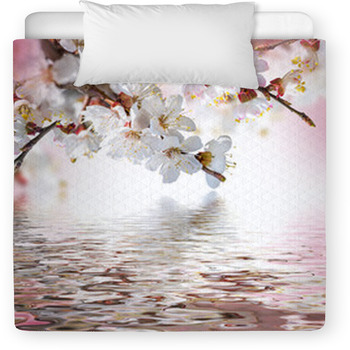 Apricot Flowers In Spring, Floral Toddler Comforter