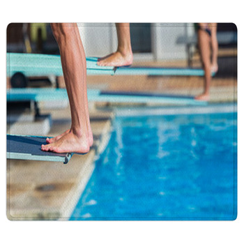 Aquatic Pool Divers Board Feet Closeup Abstract Area Rug
