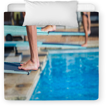 Aquatic Pool Divers Board Feet Toddler Comforter