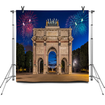 Arc De Triomphe Du Carrousel At Fleece Backdrop