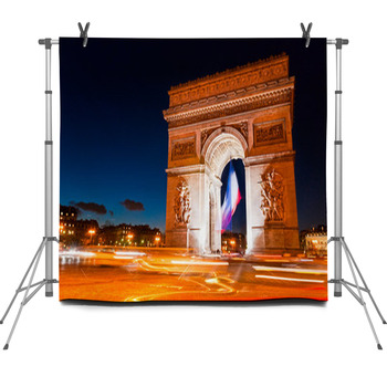 Arc De Triomphe Paris Fleece Backdrop