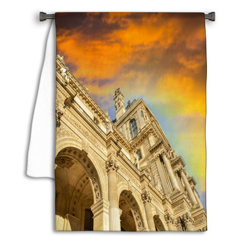 Architectural Detail Of Buildings Along Louvre Towel