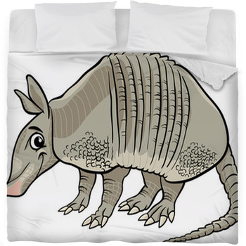 Armadillo Animal Cartoon Illustration Fleece Bed Blanket