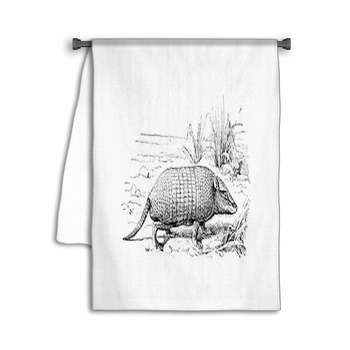 Armadillo Dasypus Vintage Engraved Illustration Towel