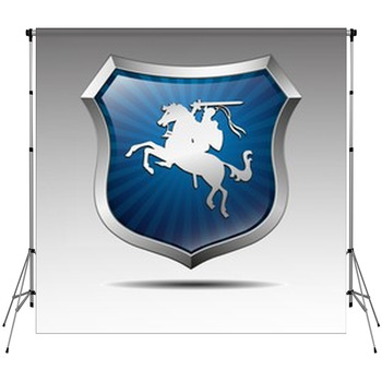 Arms With The Knight On Horse Custom Size Backdrop