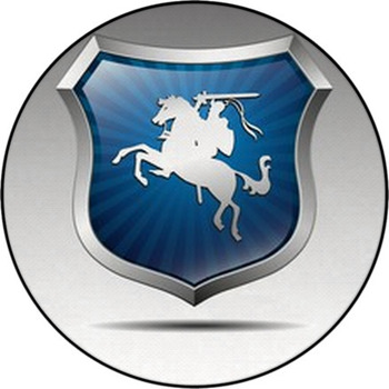 Arms With The Knight On Horse Vector Round Rug