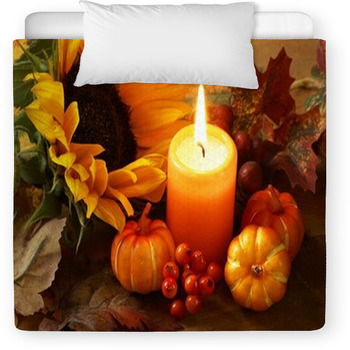 Arrangement Of Sunflower, Candle And Toddler Duvet