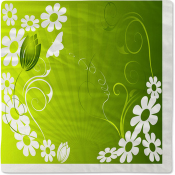 Arrière-plan Fleuri Vert Et Blanc Baby Blanket